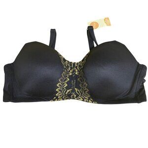 Cacique Lightly Lined Full Coverage No Wire Mastectomy Collection Bra Sz 46C